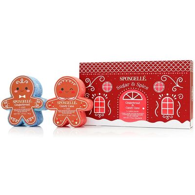 Spongelle Spongellé Sugar & Spice Body Wash Infused Buffers Gift Set, Gingerbre Spongelle Spongellé Sugar & Spice Body Wash Infused Buffers Gift Set, Gingerbre