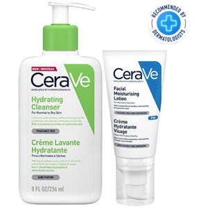 CeraVe Hydrating Cleanser 236ml & PM Facial Moisturising Lotion 52ml D