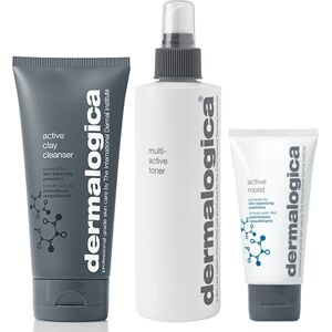 Dermalogica Active Clay Cleanser 150ml, Multi-Active Toner 250ml & Act