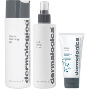 Dermalogica Special Cleansing Gel 250ml, Multi-Active Toner 250ml & Ac