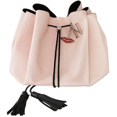 Donna May London Vegan Lay-Flat Drawstring Makeup Bag - Blush Pink Donna May London Vegan Lay-Flat Drawstring Makeup Bag - Blush Pink