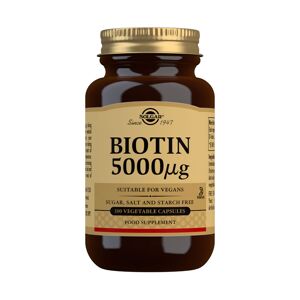 Solgar Biotin 5000 µg Vegetable Capsules - Pack of 100