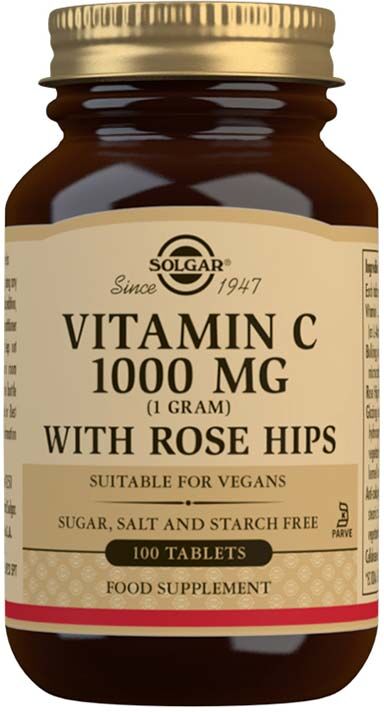 Solgar Vitamin C 1000mg with Rose Hips 100 Tablets