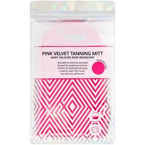 Skinny Tan Holographic Pink Velvet Tanning Mitt