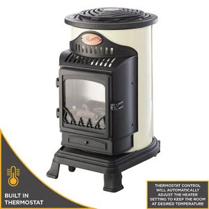 Universal Innovations Provence 3kW Cream Deluxe Portable Gas Heater with Thermostat