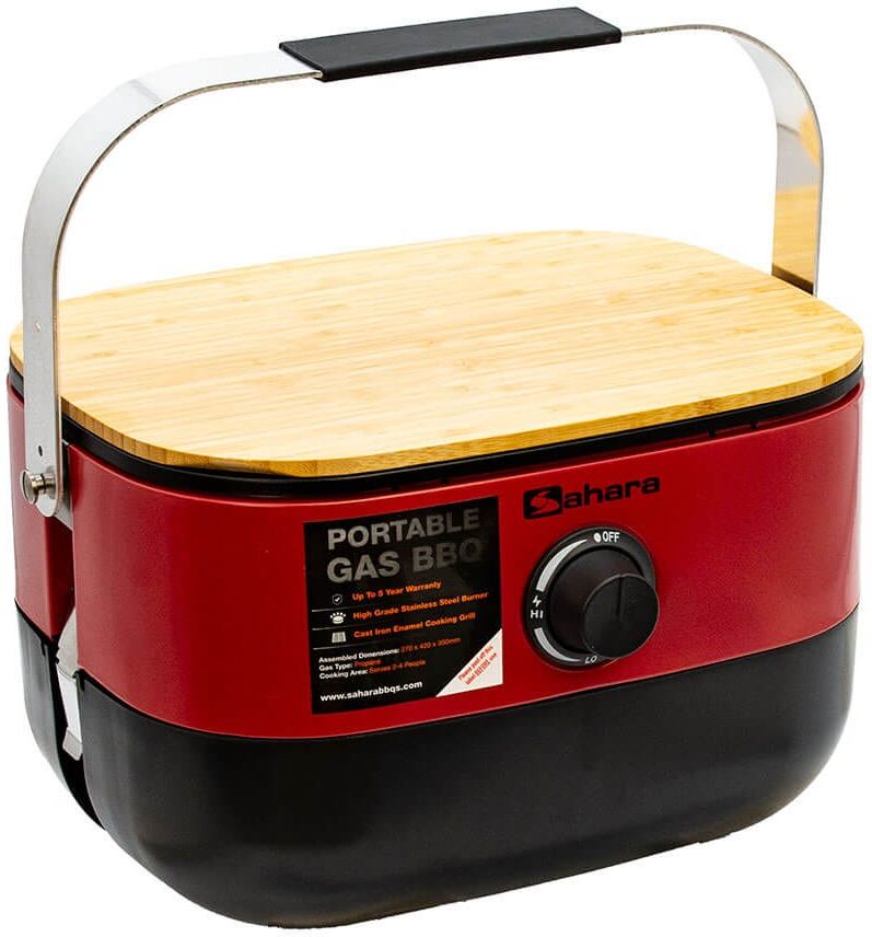 Universal Innovations Sahara Mini Gas Portable BBQ - Red