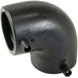 Radius 90mm Black MDPE Electrofusion Equal Elbow