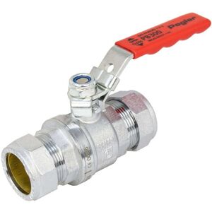 Pegler PB300 28mm Full Bore Ball Valve Red Lever Handle Pegler PB300 28mm Full Bore Ball Valve Red Lever Handle