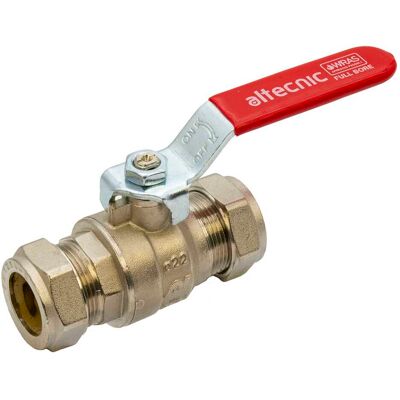 Altecnic 3/4 Compression Intaball Valve – Red Lever Handle Altecnic 3/4 Compression Intaball Valve – Red Lever Handle
