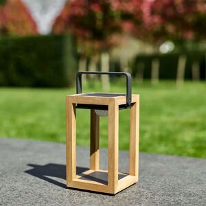 Harbour Lifestyle Luxor Table Outdoor and Indoor Solar Lantern In Teak