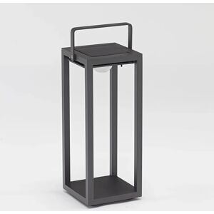 Harbour Lifestyle Luxor Large Floor Outdoor and Indoor Solar Lantern in Charcoal