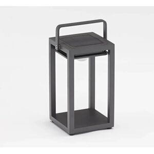 Harbour Lifestyle Luxor Small Table Outdoor and Indoor Solar Lantern In Charcoal