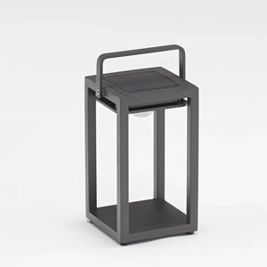 Harbour Lifestyle Luxor Small Table Outdoor and Indoor Solar Lantern In Charcoal