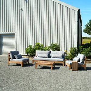 Harbour Lifestyle Cano 3 Seat Sofa Set with Coffee & Side Table in Dark Grey (Ex Display)