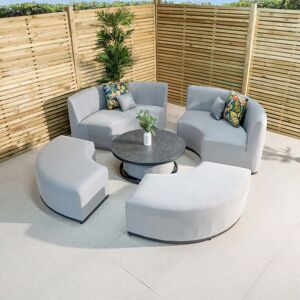 Harbour Lifestyle Luna Outdoor Fabric Lifestyle Suite with 2 Sofas and 2 Benches in Oyster Grey