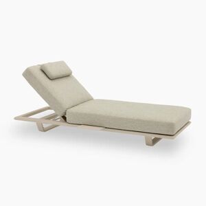 Harbour Lifestyle Hatia Single Sun Lounger with Side Table in Latte