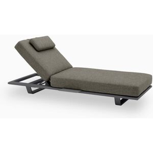 Harbour Lifestyle Hatia Single Sun Lounger with Side Table in Charcoal