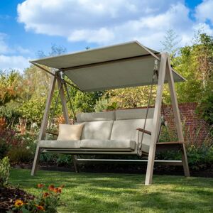 Harbour Lifestyle Lima Deluxe Aluminium Swing Seat in Latte