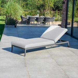 Harbour Lifestyle Luna Outdoor Fabric Sun Lounger in Oyster Grey