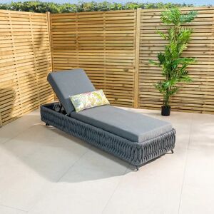 Harbour Lifestyle Palma Rope Sun Lounger in Grey