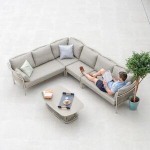 Harbour Lifestyle Salina Large Corner Group Set with Aluminium Table in Latte