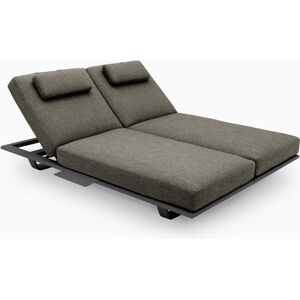 Harbour Lifestyle Hatia Double Sun Lounger with Side Table in Charcoal