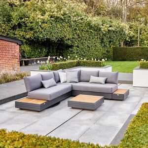 Harbour Lifestyle Panama Luxury Outdoor Corner Group Set in Washed Grey