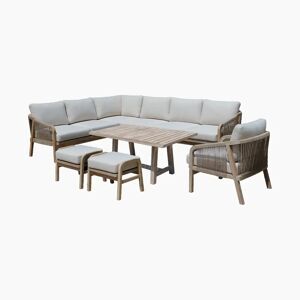 Harbour Lifestyle Quay Corner Dining Set with Armchair in Linen