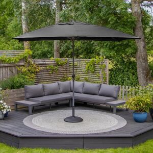 Harbour Lifestyle Triton 3m x 2m Rectangular Aluminium Parasol in Grey