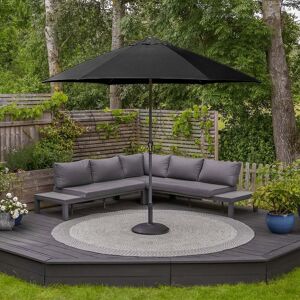 Harbour Lifestyle Triton 3m Round Aluminium Parasol in Black