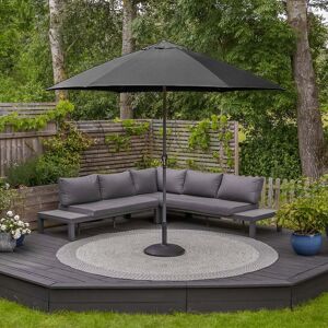 Harbour Lifestyle Triton 3m Round Aluminium Parasol in Grey