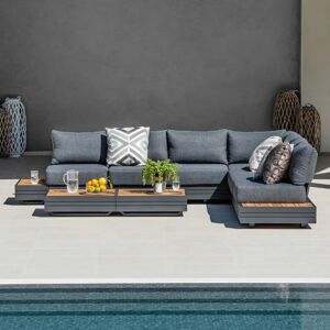 Harbour Lifestyle Panama Luxury Outdoor Large Corner Group Set in Charcoal