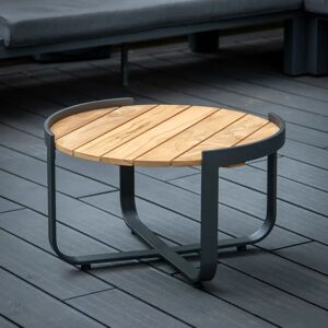 Harbour Lifestyle Bloom Coffee Table with Teak Top in Charcoal