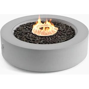 Harbour Lifestyle Ember Round Firepit Coffee Table in Stone Grey