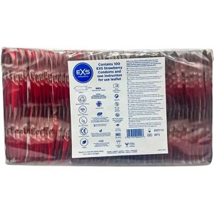 EXS Flavoured Condoms (100 Pack) - Strawberry (100 Pack)