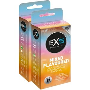 EXS Mixed Flavoured Condoms - 24 Pack