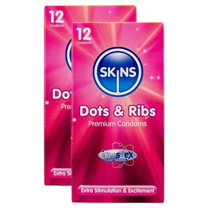 Skins Dots and Ribs Condoms - 24 Pack