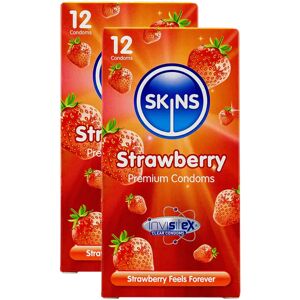 Skins Strawberry Condoms - 24 Pack