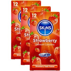 Skins Strawberry Condoms - 36 Pack