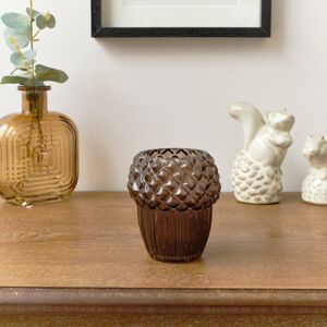 Brown Glass Autumn Acorn Candle Holder 9cm Material: Home Decor & Accessories Brown Glass Autumn Acorn Candle Holder 9cm Material: Home Decor & Accessories