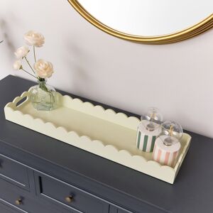 Cream Scalloped Rectangular Decorative Tray 70cm x 20cm Material: New Products Cream Scalloped Rectangular Decorative Tray 70cm x 20cm Material: New Products