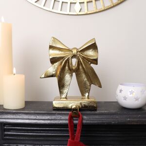 Gold Bow Christmas Stocking Hook Material: Christmas Gold Bow Christmas Stocking Hook Material: Christmas