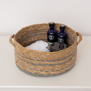 Medium Brown & Grey Rope Lidded Storage Basket - 33cm Material: Home Decor & Accessories Medium Brown & Grey Rope Lidded Storage Basket - 33cm Material: Home Decor & Accessories