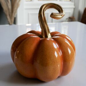 Orange & Gold Pumpkin Ornament Material: Home Decor & Accessories Orange & Gold Pumpkin Ornament Material: Home Decor & Accessories