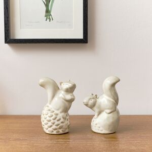 Pair Of Porcelain Decorative Squirrel Ornaments - 11.5cm Material: Home Decor & Accessories Pair Of Porcelain Decorative Squirrel Ornaments - 11.5cm Material: Home Decor & Accessories