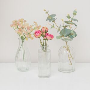 Set Of 3 Clear Glass Vases Material: Home Decor & Accessories Set Of 3 Clear Glass Vases Material: Home Decor & Accessories