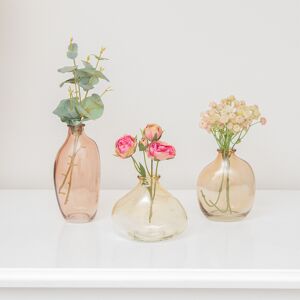 Set Of 3 Neutral Coloured Glass Vases Material: Home Decor & Accessories Set Of 3 Neutral Coloured Glass Vases Material: Home Decor & Accessories