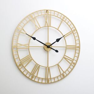 Large Gold Skeleton Wall Clock Material: Metal