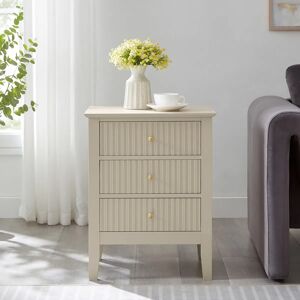3 Drawer Bedside Table - Hales Taupe Range Material: Furniture/Furniture Ranges/Hales Range/Hales Taupe Range 3 Drawer Bedside Table - Hales Taupe Range Material: Furniture/Furniture Ranges/Hales Range/Hales Taupe Range