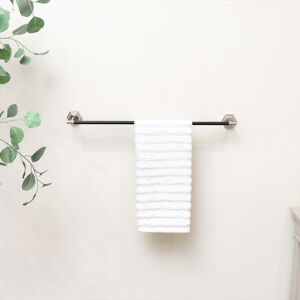 Chrome Silver and Black Art Deco Towel Rail - 64cm Material: Shop By Room/Bathroom/Towel Rails, Rings & Holders Chrome Silver and Black Art Deco Towel Rail - 64cm Material: Shop By Room/Bathroom/Towel Rails, Rings & Holders